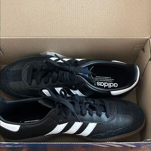 adidas Black & White Low-Top Sneakers with Three Stripes